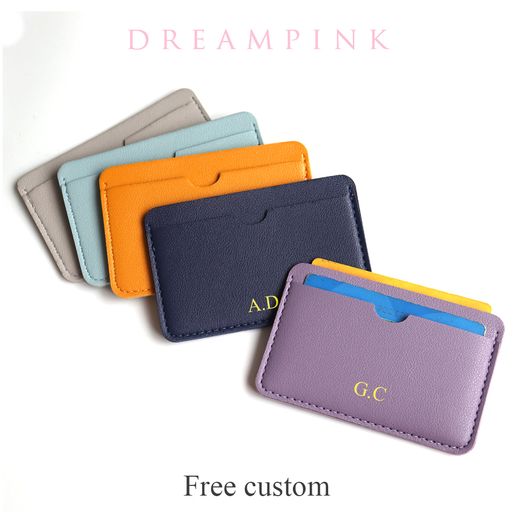Card Top Loader - カスタムロゴ小さなカードホルダーパーソナライズされたイニシャルスリムクレジットカード財布卸売ウェディングパーティー DIY ギフトカードホルダー