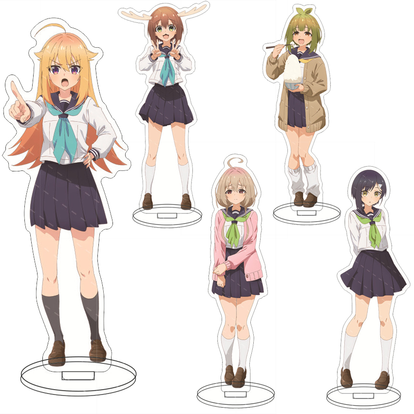 Figma Stand Set - 16 センチメートルアニメアクリルスタンド私の鹿の友達ノコタンシカノコノココシトラココシアンコバシャメミームコスフィギュア装飾品ギフト